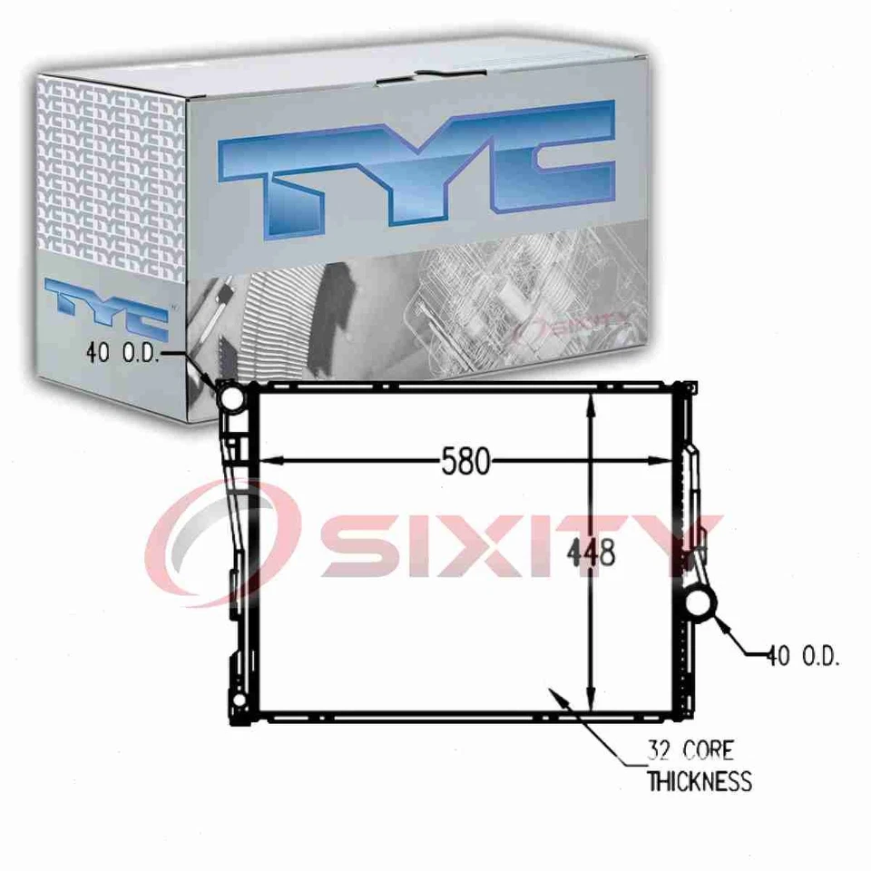 TYC 散热器适用于 1999 宝马 318ti 1.9L L4 冷却器 冷却防冻冷却液 bq — 第 1/4 张图片