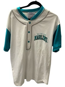 VTG FLORIDA MARLINS JERSEY T SHIRT STARTER LARGE BASEBALL MLB 00s STITCHED - Picture 1 of 15