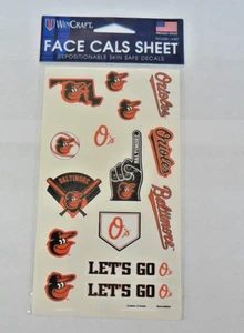 MLB BALTIMORE ORIOLES 1 HOJA 14 TATUAJES FACIALES ENVÍO GRATUITO - Imagen 1 de 1
