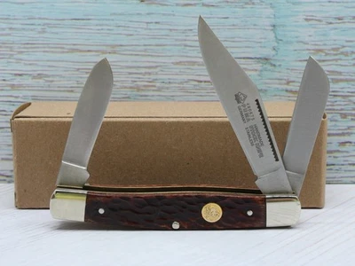 Navaja de Bolsillo Plegable Puma Stockman 480675 Marrón Hueso Plantillado Foto 1 de 4