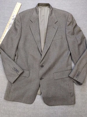 Vintage Oliver Blazer Mens 44 Wool Herringbone Sport Coat Trooping The Colour 90 - Image 1 of 4