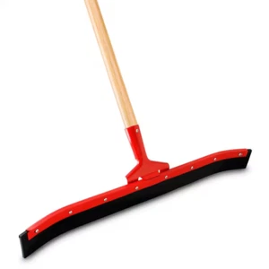 24 in. Curved Rubber Floor Squeegee with 60 in. Wood Handle - Picture 1 of 12