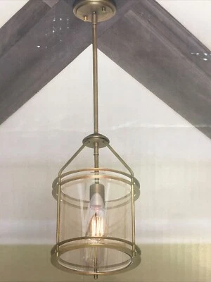 Allen+Roth Lynbridge Soft Gold Lynbridge Pendant Champagne Glass Shade 0858409 - Image 1 of 3