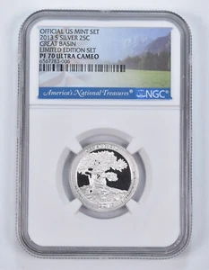 2013-S Silver PF70 ANT Great Basin Quarter Limited Edition NGC - Picture 1 of 5