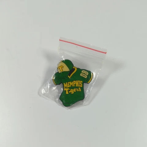 Vintage Memphis Tigers Green Jersey Lapel Pins Memphis Baseball Cap and Jersey Cover