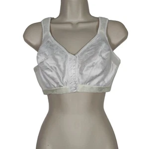 Playtex 18 Hour White Bra Size 36D Hook Front Closure 4379 Adjustable Strap - Picture 1 of 6