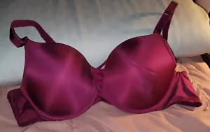 Torrid Curve 13198938 360° Back Smoothing Burgundy Plunge Push Up Bra Sz 44B - Picture 1 of 4