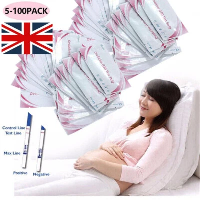 100PCS ULTRA SENSITIVE OVULATION / FERTILITY TEST STRIP 10mIU HOME URINE TESTING - Image 1 of 4