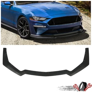 GT Style Front Bumper Lip Body Kit Splitter Spoiler Black For Ford Mustang 18-23 - Picture 1 of 23