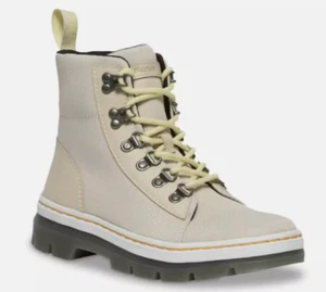 Dr. Martens Women's Combs W 6 Eyelet Combat Boots Parchment Beige 40/60 Size 7 - Picture 1 of 12