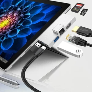USB3.0 Dock Station Hub PD 100w Docking Station Hub 5Gbps for Surface Pro X/9/8 - Afbeelding 1 van 8