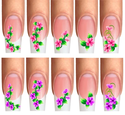 CREATIV.ARTS Wraps Nail Art Design, tatuaggi per unghie, RAMO DI FIORI, FIORI Florwer