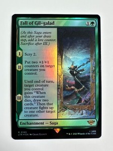 Fall of Gil-galad - MTG Lord of the Rings Foil NM Rare Green Saga