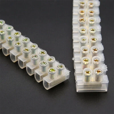 Connector Strip 3A 6A 10A Electrical Wire Terminal Block Connection 3PCS 12 Way - Image 1 of 4