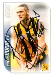 Signed 2006 Hawthorn Hawks AFL Select Herald Sun Card - Peter Everitt - Picture 1 of 3