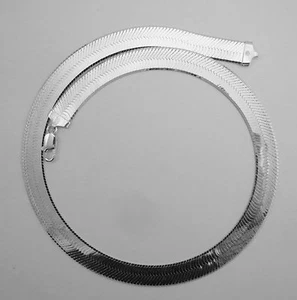 11.5mm Herringbone Chain, Italian 925 Sterling Silver 16,18,20,22,24,30 inch NEW - Picture 1 of 2