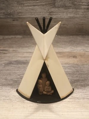 Recuerdo de tipi de plástico vintage The St. Labre Indian School Ashland Montana Foto 1 de 4