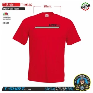 T-SHIRT Maglietta adatta a Moto Guzzi V85 TT moto style rossa italia TH MG B2 - Picture 1 of 2
