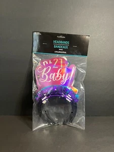 Amscan 4 Stck. Meilenstein Party Accessoire Gastgeschenk 21. Geburtstag glänzend Stirnband Diademe - Bild 1 von 5