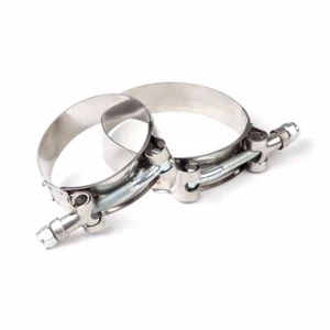 2PCS 3.0" Stainless Steel T-Bolt Clamp Turbo Intake 3.0" Silicone Hose Clamps - Imagen 1 de 6