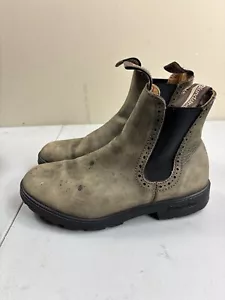 Blundstone Boots Womens 5 Chelsea Water-Resist Rustic Brown Suede Slip On Ankle - Picture 1 of 16