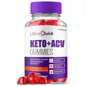 UltraQuick Keto ACV Gummies, Max Strength Official, Dietary Supplement (1 Pack) - Picture 1 of 7