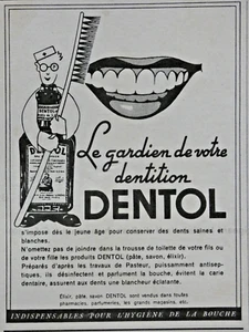 PUBLICITÉ DE PRESSE 1940 DENTOL LE GARDIEN DE VOTRE DENTITION - Imagen 1 de 1