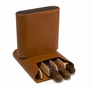 Brizard " Show Band " 5 Etui - hellbraunes Leder und Makassar Ebenholz Neu im Karton - Bild 1 von 1