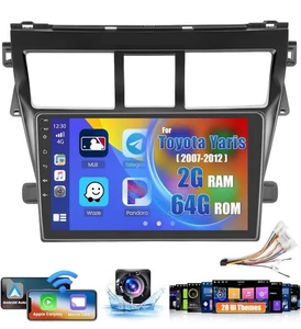 Roinvou [2G+64G] Car Radio for Toyota Yaris Vios 2007-2012 with Wireless Carplay - Picture 1 of 6