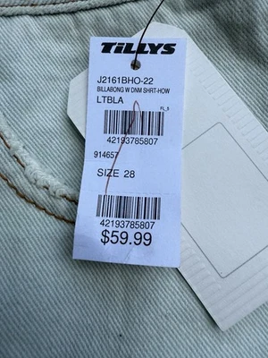 Pantalones cortos de jean para mujer Billabong talla 28 Foto 1 de 3