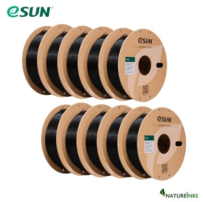 10 eSUN BLACK Enhanced Toughness PLA Plus + 3D printer 1.75mm Filament 10 x 1 kg - Image 1 of 4