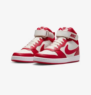 Nike Court Borough Mid 2 (GS) para niños grandes/blanco/rojo gimnasio CD7782 124 Foto 1 de 4