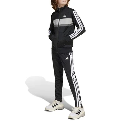 Adidas Tuta da Ragazzi Essentials Tiberio 3-Stripes Tricot Nera Codice JY0509... - Imagen 1 de 4