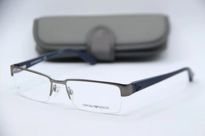 NUEVAS GAFAS EMPORIO ARMANI EA 1006 3118 MONTURAS AUTÉNTICAS AZULES GUNMETAL 53-17 Foto 1 de 4