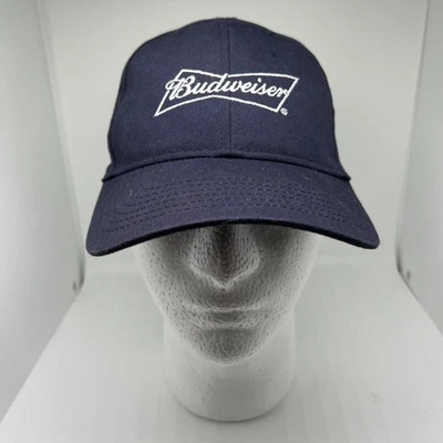 Budweiser Beer Trucker Hat Blue White Logo Snapback Cap King Of Beers EUC - Image 1 of 4