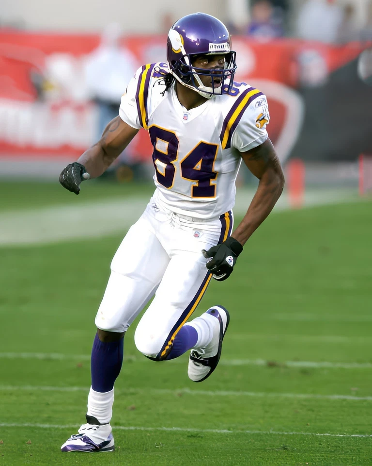 Impresión fotográfica brillante Randy Moss #84 Minnesota Vikings NFL 8"X10" 25 Foto 1 de 1
