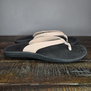 Olukai Kulapa Kai Womens Size 8 Sandals Flip Flop Thong Flats Pink Black - Picture 1 of 11