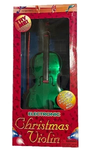 Vintage Telco elektronische Weihnachtsgeige grün Weihnachtslieder offene Box getestet - Bild 1 von 7