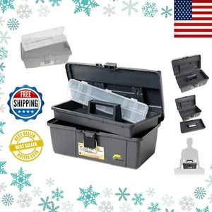 Leichter 16 Zoll Werkzeugkoffer mit strapazierfähigen Riegeln und abnehmbaren Organizern - Bild 1 von 7