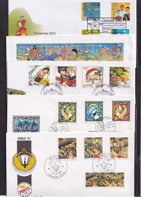 Malta Christmas FDC First Day Cover choice 2001 2000 1999 19 1995 94 93 92 91 70 - Image 1 of 2