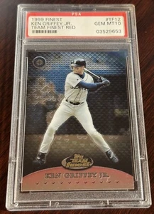 RARE 1999 KEN GRIFFEY JR. FINEST TEAM FINEST RED #TF12 PSA 10 POP 7 - Picture 1 of 2
