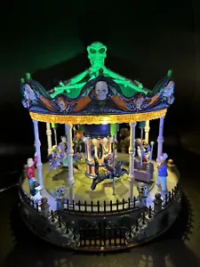 NEW HTF 2013 Lemax Spooky Town Merry Scary Go Round Carousel Carnival Halloween - Picture 1 of 20