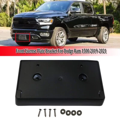 Front License Plate Mounting Bracket Holder w/ Hardware for 2019-2021 RAM 1500 Foto 1 de 4