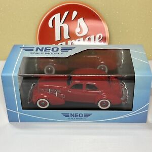 NEO Scale Models 1/43 Cord 812 Supercharged Sedan 1937 Red Resin Rare! #45740
