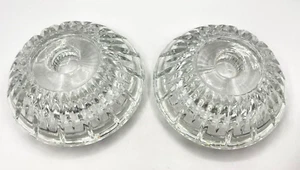 Heavy Cut Glass Votive or Tapered Candle Holders - Picture 1 of 11