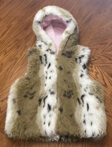 Children’s Place ~ GIRLS Fur/ PUFFER Reversible VEST ~ Size M 7/8 - Picture 1 of 12