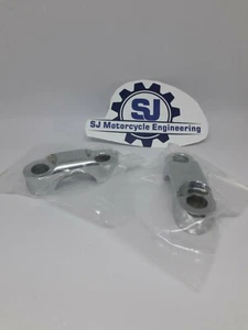 BSA BANTAM C10 C15 A10 A7 B25 B31 HANDLE BAR CLAMPS STAINLESS STEEL 97-2655 PAIR - Picture 1 of 7
