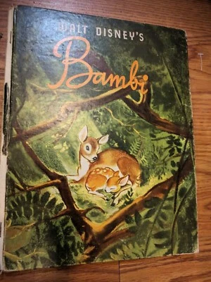 Детская книга Walt Disney's Bambi в твердом переплете 1941 - Изображение 1 из 4