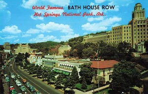Postal de colección Hot Springs Bath House Row National Park Arkansas AR Central  - Imagen 1 de 2