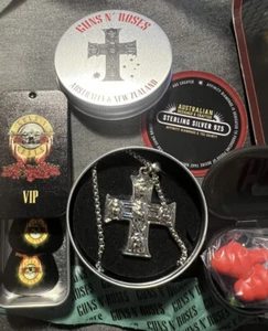 Guns N Roses Vip 2022 Guitar Picks Sterling Silver Necklace Ear Plugs Lanyard - Picture 1 of 24